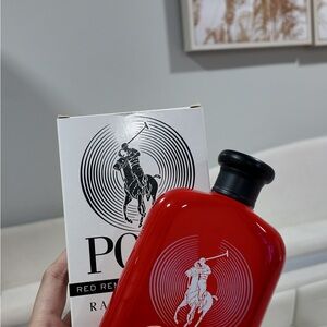 Ralph Lauren Red Polo Fragrance Bottle with Black Cap